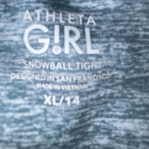 Athleta Girl Green Heather Snowball Tight Active Leggings Size XL /‎ 14 - Picture 6 of 6